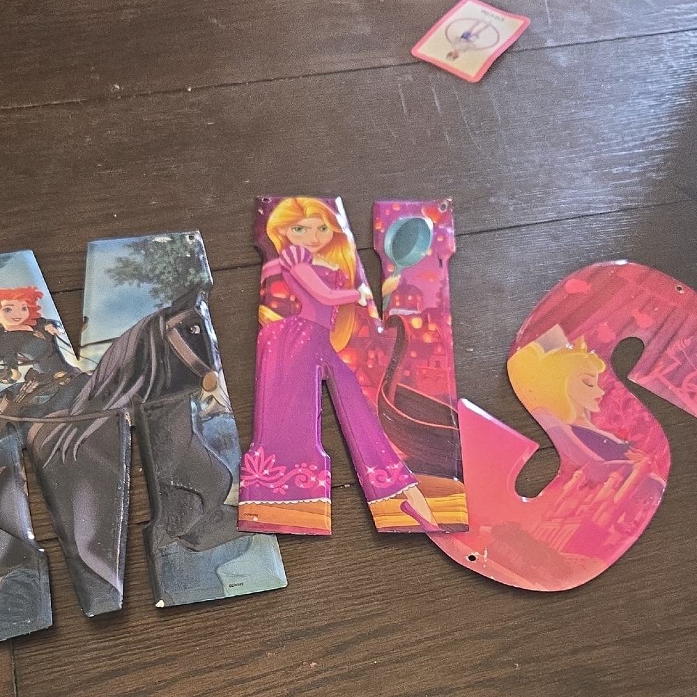 Disney Pink Purple Princess Wall Letters
